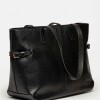 Bolso Sophie en cuero curtido natural Negro