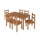 Juego de Comedor - 6 Sillas, Madera NATURAL Juego de Comedor - 6 Sillas, Madera NATURAL