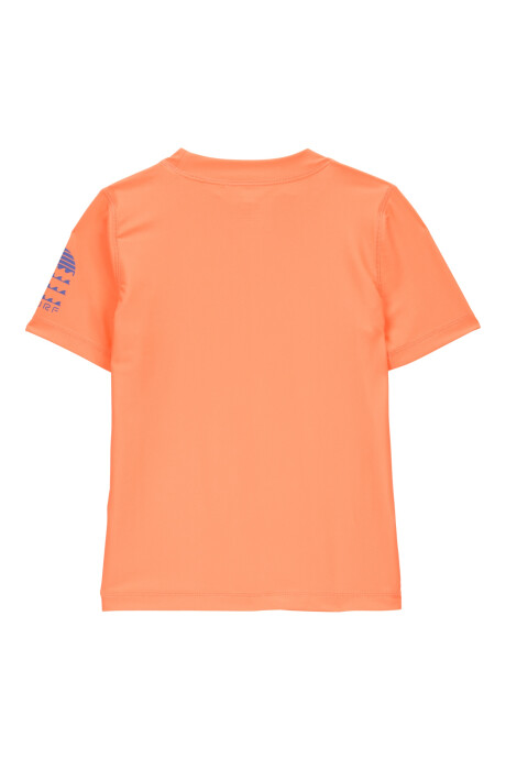 Remera de baño, manga corta, con protección UPF 50+, naranja Sin color