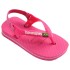 Ojotas Havaianas Baby Brasil Logo Rosado
