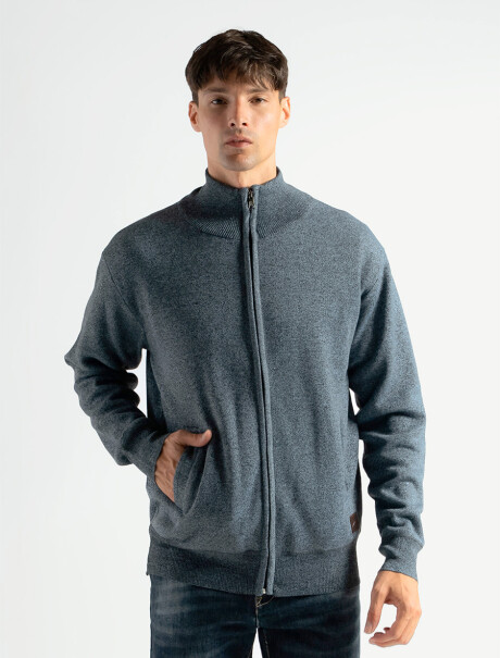 Campera de Punto C/Cierre Osaka Gris