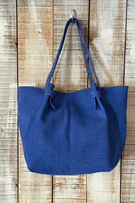 Cartera Josephine Azul Croco