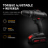 Taladro Percutor Atornillador + 2 Baterías 48V Inalambrico Negro