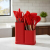 Kit De Menage 19 Utensillos De Cocina+organizador ROJO