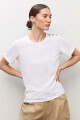 Remera botones en hombro blanco