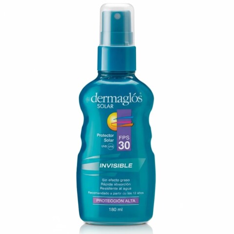 Protector solar FPS 30 Dermaglós en aerosol invisible 180 cc. Protector solar FPS 30 Dermaglós en aerosol invisible 180 cc.