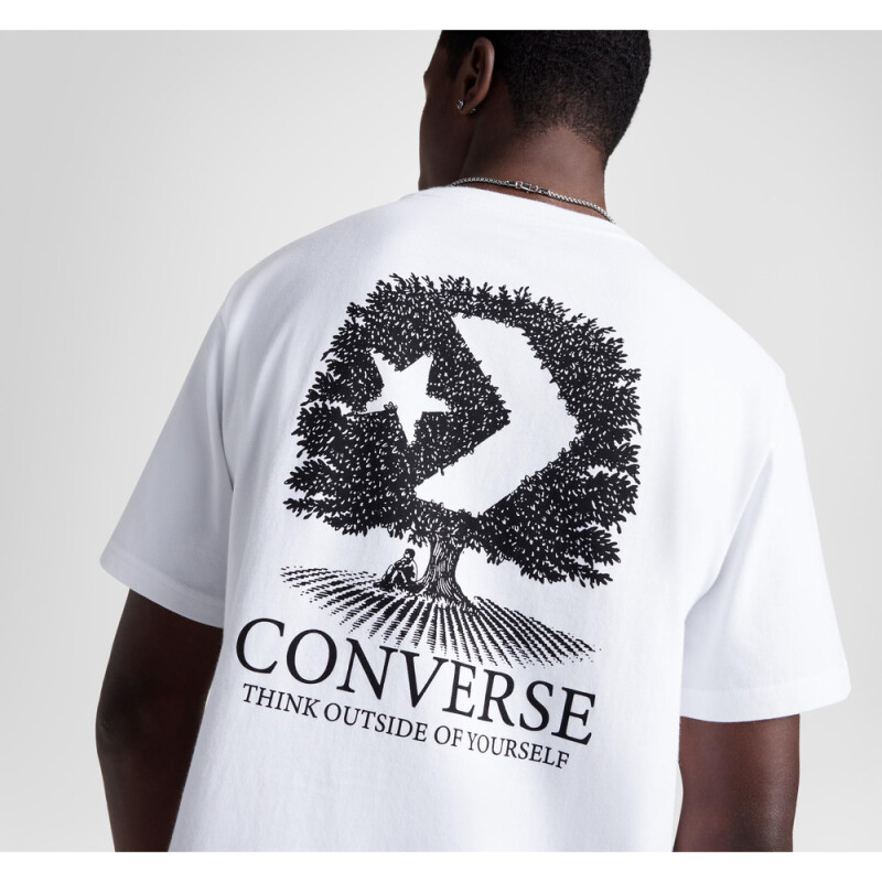 THINK OUTSIDE TEE WHITE WHITE