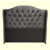 RESPALDO CURVO QUEEN 1.70 X 1.55 COL GRIS CON AVANCE CAPITONEADO Respaldo Curvo Queen 1.70 X 1.55 Col Gris Con Avance Capitoneado