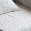 Manta para sillón y cama algodón Marfil waffle 180 x 230 cm