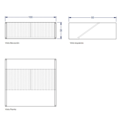 Campana Mural con Filtro 100 x 93 x 32 cm Campana Mural con Filtro 100 x 93 x 32 cm