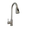 Grifería de cocina Monocomando de mesada alto extensible Gris Satinado Grifería De Cocina Monocomando De Mesada Alto Extensible Gris Satinado