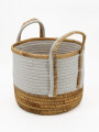 CANASTO DE YUTE MULTICOLOR