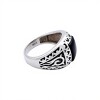 Anillo Labrado-Plata 925-Piedra Onix-AN3340 conpiedra