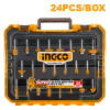 SET X 24 FRESAS 8MM P ROUTER FRESADORA INGCO AKRT24082 SET X 24 FRESAS 8MM P ROUTER FRESADORA INGCO AKRT24082