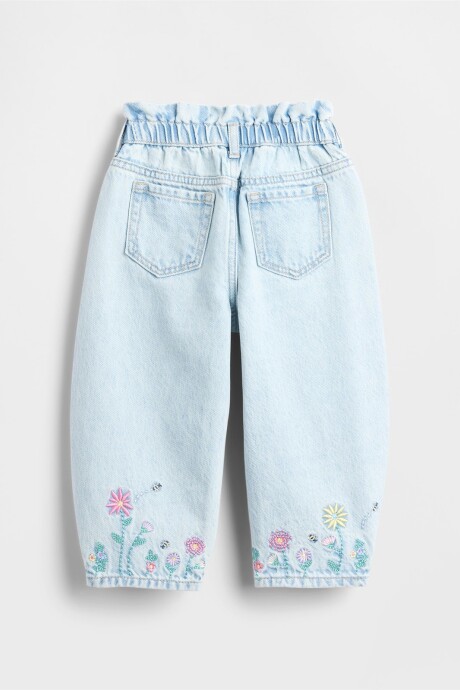 Jean Horseshoe Toddler Niña Light Wash