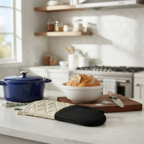 Manopla Neopreno Home Class NEGRO/BEIGE