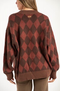 Cardigan Rombos Chocolate