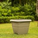 MACETA CUADRADA 11 LITROS BEIGE REF 0810 ARENA