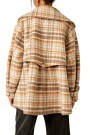 HIGHLANDS WOOL PEACOAT Marron