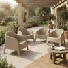 Set de 4 Sillas Plastico Skarpo Jardin Taupe