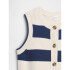 V-SWEATER VEST BLUE STRIPE