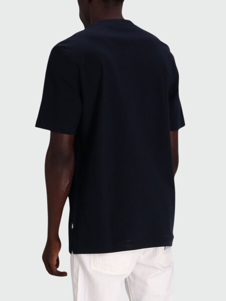 BOSS - Remera Regular Monograma Double B Azul Oscuro