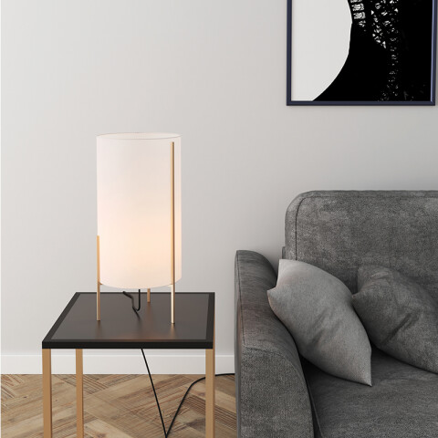 Lámpara portátil de mesa E27 pantalla de tela BA0010