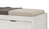Cama Madera Maciza Con Cajones - 1 plaza - Linea beauty / Funcional Blanco