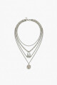 Collar de acero boho plateado