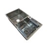 Pileta de cocina DREAM doble 82x45x21cm c/guarda objetos Pileta De Cocina Dream Doble 82x45x21cm C/guarda Objetos