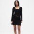 COTTON POINTELLE CARDI BLACK