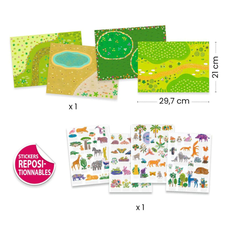 Stickers Escenas 3D con pegatinas de Djeco Stickers Escenas 3D con pegatinas de Djeco