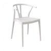 Silla Wishbone de polipropileno Blanco Tiza Silla Wishbone de polipropileno Blanco Tiza