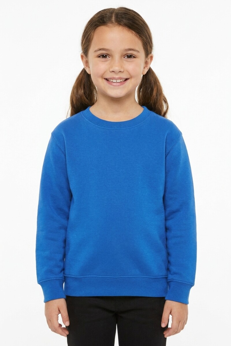 Buzo deportivo básico escote redondo - UNISEX AZUL OSCURO