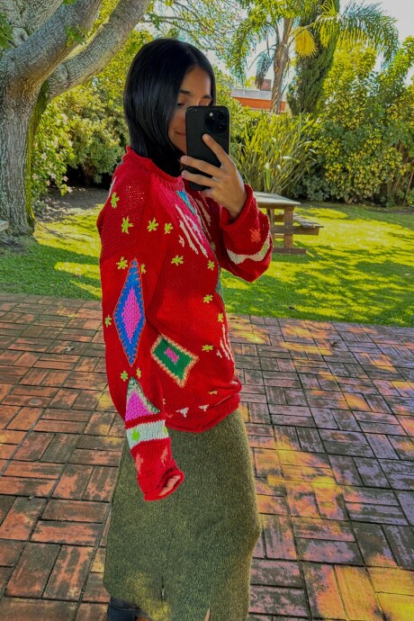 Sweater Gitano Base Rojo