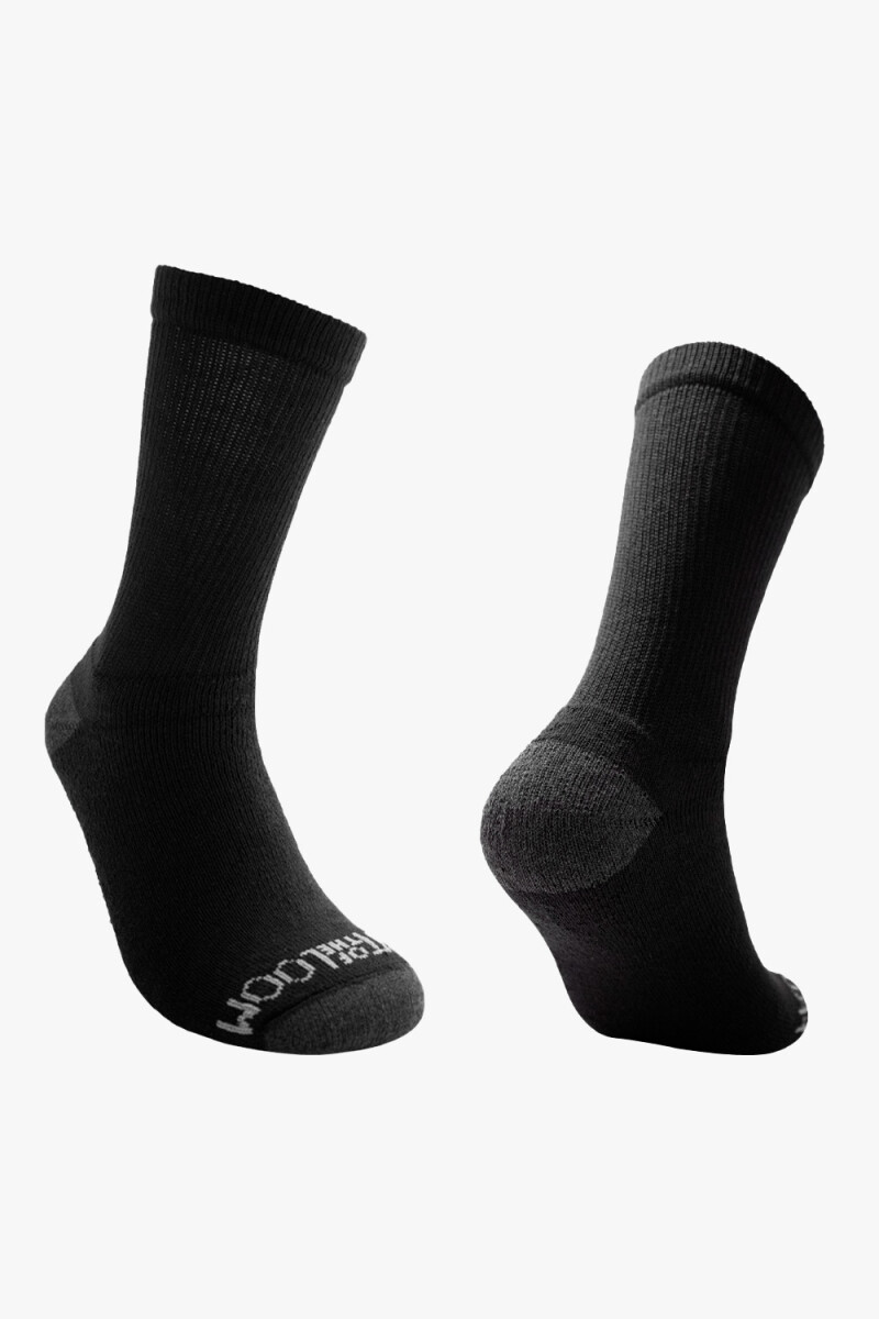 Pack x5 Medias afelpadas caña alta para caballero NEGRO