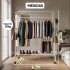Perchero Doble Ropa Barra Acero Percha Metal Ganchos Ropero Placard Con Ruedas Imback Color Blanco Perchero Doble Ropa Barra Acero Percha Metal Ganchos Ropero Placard Con Ruedas Imback Color Blanco