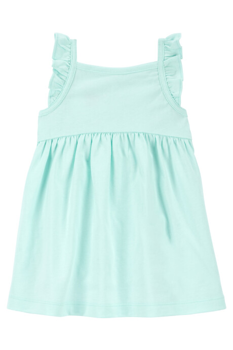 Set dos piezas de algodón, vestido y monito bombachudo Sin color