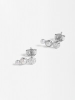 Pendientes Con Perlas - Plata De Ley 925 plateado