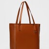 Shopper Vera en cuero graneado Cuoio