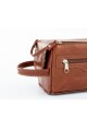 Neceser de cuero doble cierre Marron claro