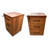 Cajonera con Llave de Madera Melaminico x3 cajones Marron