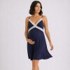 Camisón Maternal Avelina Azul Marino