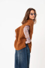 CHALECO PONCHO Ocre