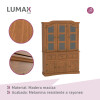Cristalero Armario Lumax Aparador 6 Puertas y 3 Cajones madera maciza Cristalero Armario Lumax Aparador 6 Puertas y 3 Cajones madera maciza