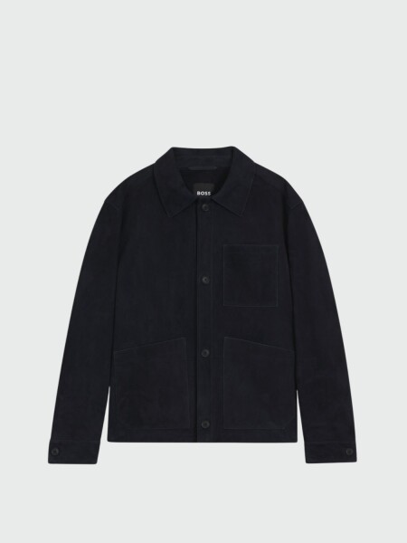 BOSS - Chaqueta Nappalan Azul Oscuro