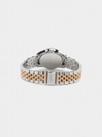 Reloj Redondo Bicolor Con Pulsera De Acero bicolor