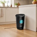PAPELERA TACHO RESIDUOS 10 LITROS CON PEDAL NEGRO