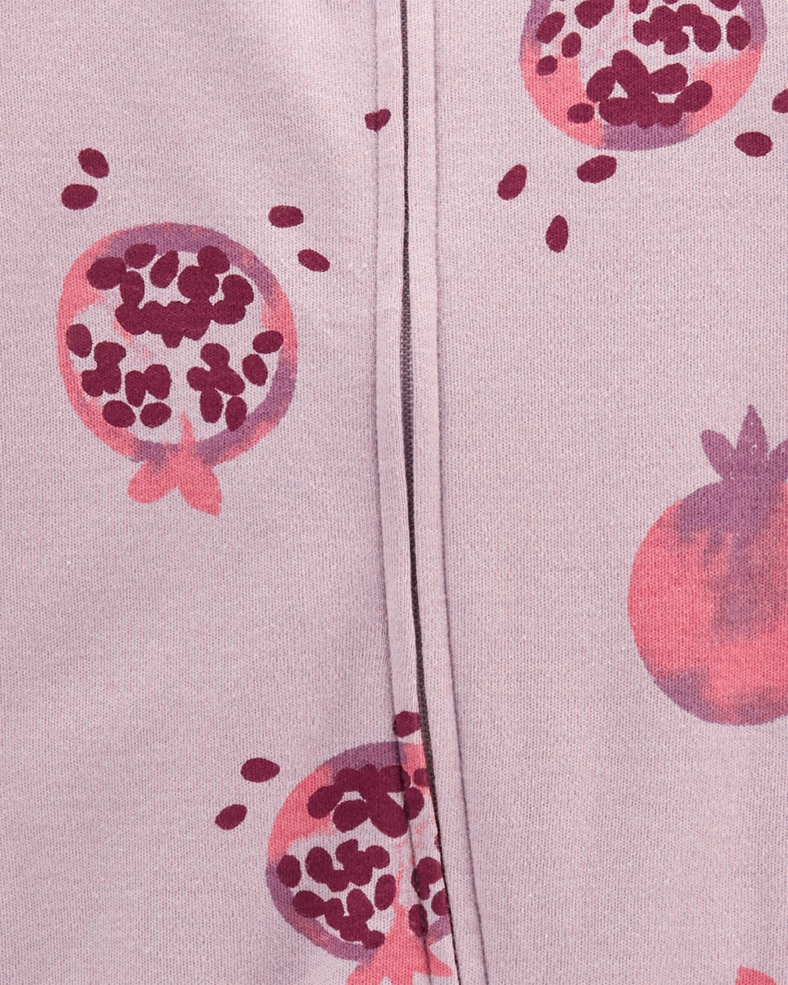 Pijama una pieza de algodón con pie, diseño granada Sin color