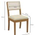 Silla De Comedor ComboHome Lola Madera Maciza Ratan Natural Blanco 1